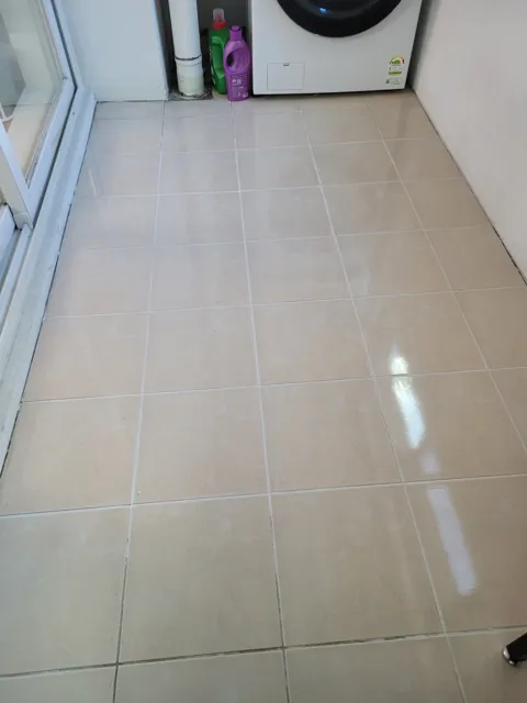 베란다 바닥타일 수리 베란다 세탁실 바닥타일 재시공 작업 후